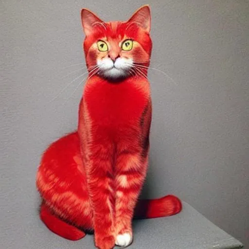 Prompt: cats red color
