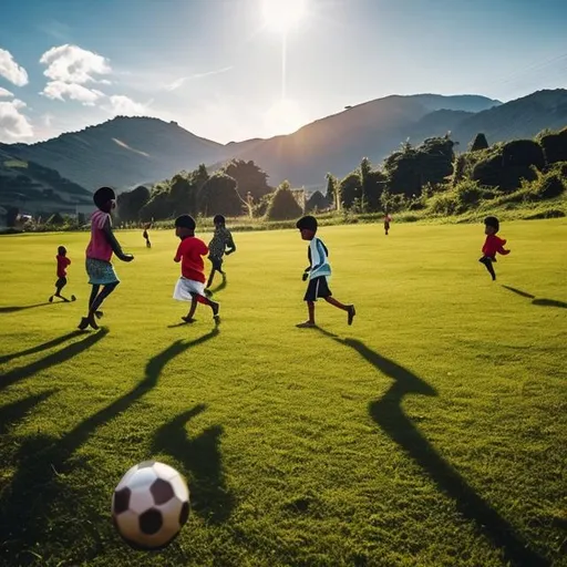 Prompt: Like many kids, we liked to play football. At this point in time, we have closed football fields for the kids to play as much as they want, and is free in my village. That wasn’t the case when I was a child tho, I had to gather my friends to come over so we could come up with a solution to play football.