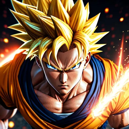 Goku, full body, super sayajin 3, highly detailed, 4k