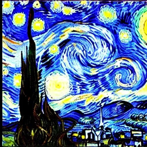 Prompt: “Painting made by van gogh. build something for notebook cover”