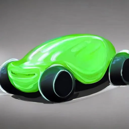 Prompt: concept art of a futuristic slime car