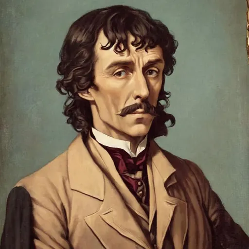 Prompt: sherlock holmes as a 19th century oil painting

