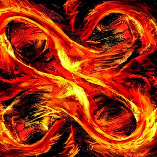 Prompt: the power of fire abstract art 