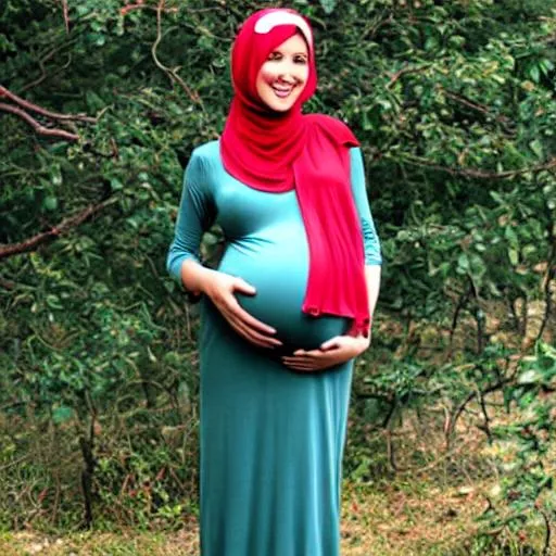 Prompt: Pregnant child hijab 