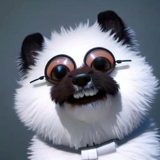 Prompt: 3d fluffy dog, closeup cute and adorable, cute big circular reflective eyes, long fuzzy fur, Pixar render, unreal engine cinematic smooth, intricate detail, cinematic