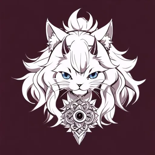 Prompt: anime portrait of a {character}, anime eyes, beautiful intricate fluffy hair, symmetrical, in unique anime style, concept art, digital painting, looking into camera, square image horned cat  adorable furry sketch full body