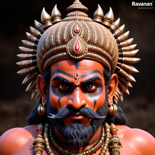 Prompt: Ravanan 10head 3d full size 