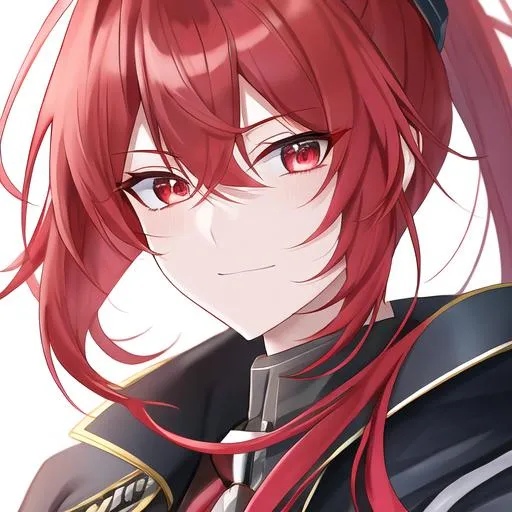 Prompt: Zerif 1male as a police officer (Red side-swept hair covering his right eye)UHD, 8K, Highly detailed, insane detail, best quality, high quality, wearing a police uniform, anime style