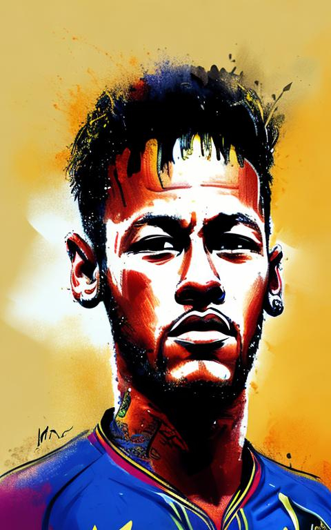 Neymar Jr, sports uniform, art, football gear, Colorful, draw HD phone  wallpaper | Pxfuel