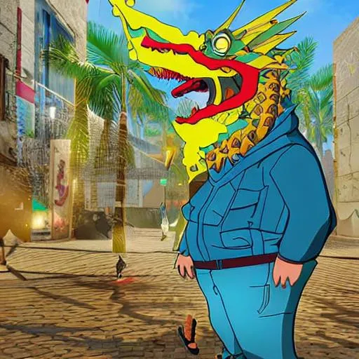 Prompt: Dystopia, Pineapple Dragon Walmart, Important Valuable Rare Art Piece. intense Shading, Peter Griffin doing an Among us in 4k. Interpretive Dance. He is wearing a Boom Bil' Bong and is Feeling Attractive. This is Drawing by Sergio Idoni and Marco Baned