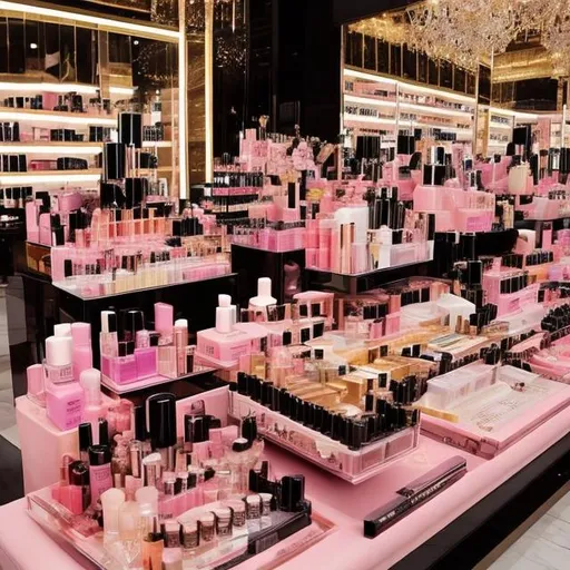 Prompt: Many people have used cosmetic products
Beauty_Land brand cosmetic products

Too many products
And these people have gathered and celebrated in a very luxurious palace to use these products