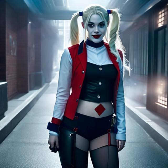 Harley Quinn when she was still a psychology doctor