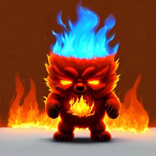 Prompt: a cartoon fire elemental, made of fire, glowing, fire, fantasy art, fantasy, magical, concept art,, artstation, award winning,