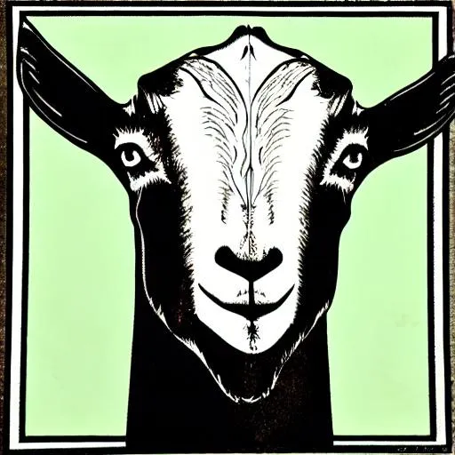 Prompt: goat, portrait, pop art