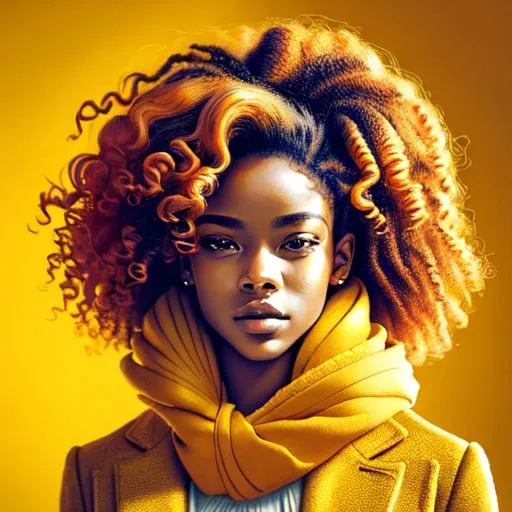 Photo Portrait of African American Girl Pulling Hoodie Strings Laces  Isolated on Vivid Yellow Colored Background Stock Image - Image of black,  multiethnic: 230592381