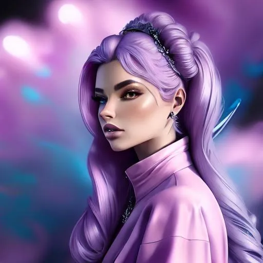 Magical Female Fairy, rose colored wings, light pin... OpenArt