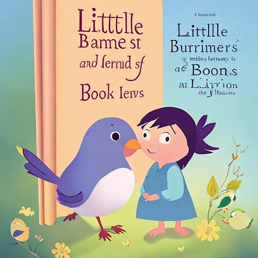 Prompt: Generate an e-book cover for 'Little Bird Learns to Fly' that conveys the love and bond between the bird family, emphasizing the importance of family and learning.