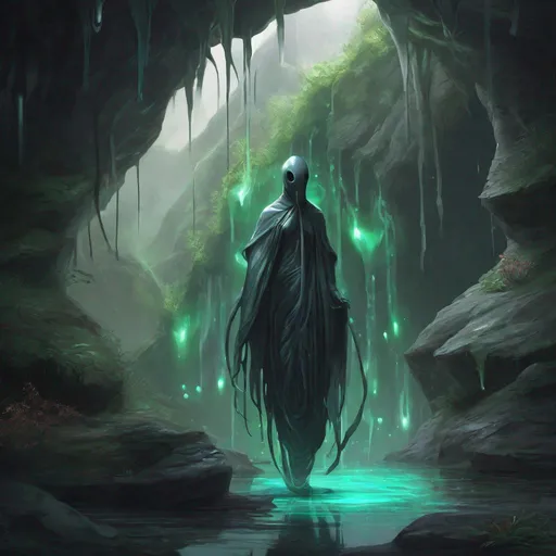 Prompt: {{{{{{{Gelatinous slime Body}}}}}}}, Full Body Skin, Slime grey Body, humanoid claws, slender lizard tail, {{no facial features}}, {no face},{{{no eyes}}}, floating psionic daggers around, fantasy setting, cave background