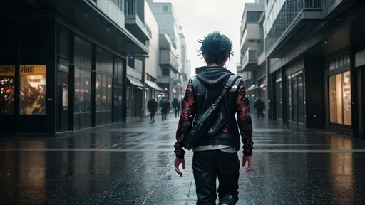 Prompt: An anime boy walking through the city alone,  hyperrealistic, hyperrealism, highly detailed, dark, 32k, photography, 1080p, cinematic Hyperrealistic, splash art, concept art, fictional characters, mid shot, intricately detailed, colour depth, dramatic, 2/3 face angle, side light, colourful background, HDR, beautifully shot, perfect composition, atmospheric, moody, 