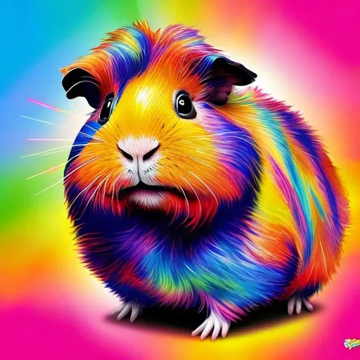 Prompt: Guinea pig in the style of Lisa frank