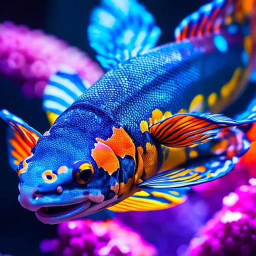 Prompt: super fine detail, hyper-realistic, 8k Ultra-realistic, ultra high definition, Ultra realistic, natural lighting, cinematic lighting, cinematic shadows, high quality, fine-tuned, realistic, ultra-high resolution, composition, upscale image, cyberpunk neon koi fish, blacklight effect.