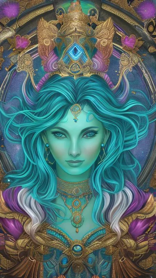 Prompt: goddess Aura portrait