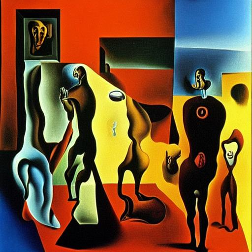 Salvador Dali's painting of Picassos "The education...