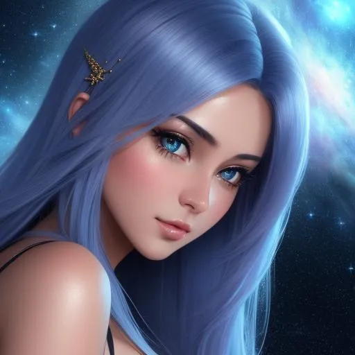 Prompt: {{{{highest quality concept art masterpiece}}}} digital drawing oil painting with {{visible textured brush strokes}}, 
hyperrealistic intricate 128k UHD HDR,

hyperrealistic intricate perfect full body image of flirtatious seductive gorgeous stunning cute beautiful feminine 22 year anime like astronaut with 
{{hyperrealistic intricate perfect long straight blue hair}} 
and 
{{hyperrealistic perfect clear blue eyes}} 
and hyperrealistic intricate perfect flirtatious seductive gorgeous stunning cute beautiful feminine face wearing 
{{hyperrealistic intricate tight white futuristic spacesuit with visor}}
 with deep exposed cleavage and visible abs,
soft skin and red blush cheeks and cute sadistic smile, 

epic fantasy, 
perfect anatomy in perfect composition approaching perfection, 
{{seductive captivating love gaze at camera}}, 

hyperrealistic intricate blurred moon view in background, {{out in space}}, 
  
cinematic volumetric dramatic 
dramatic studio 3d glamour lighting, 
backlit backlight, 
professional long shot photography, 
unreal engine octane render trending on artstation, 

triadic colors,
sharp focus, 
occlusion, 
centered, 
symmetry, 
ultimate, 
shadows, 
highlights, 
contrast, 
{{sexy}}, 
{{huge breast}}