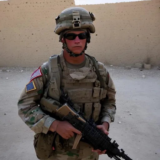 Prompt: An American soldier in Afghanistan
