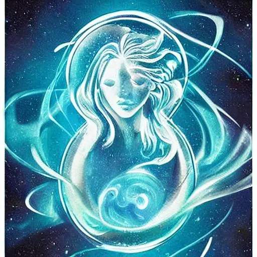 Aquarius The Visionary Description A figure surr