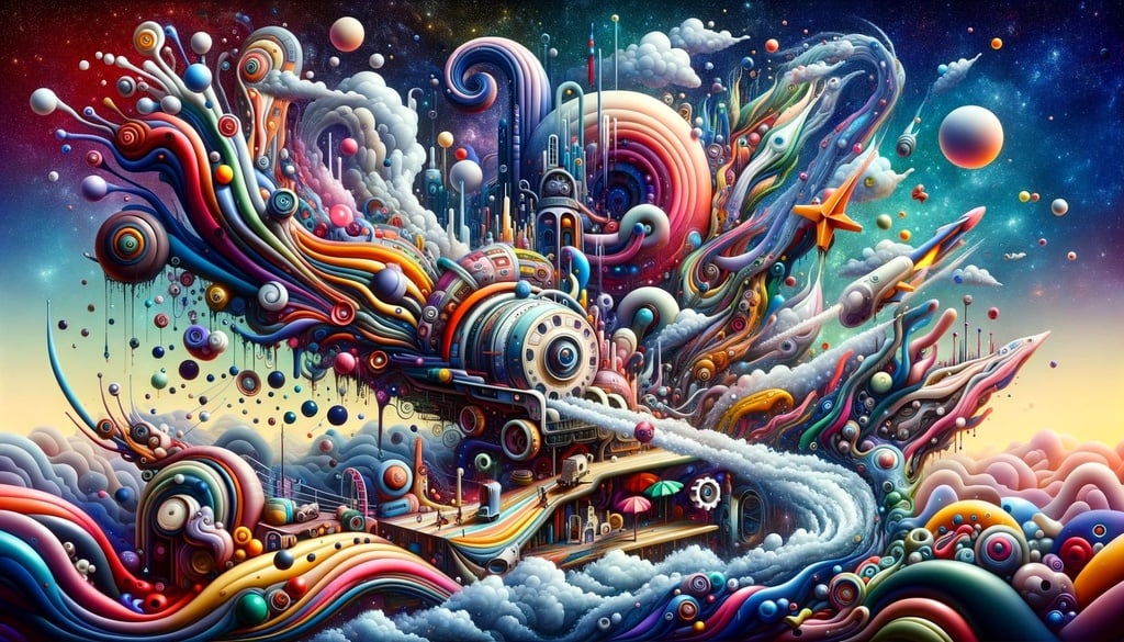 Prompt: A vivid representation of 'Streamolicious' where the dreamscape is alive with state of the art animations. Objects and entities continuously morph and shape-shift, painting a surreal and dynamic picture.