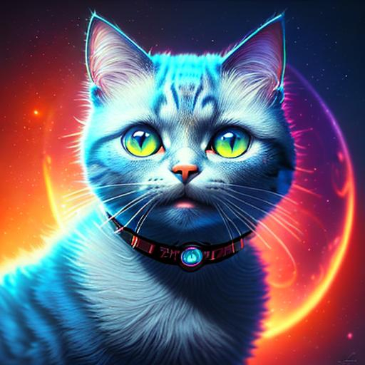 a digital painting of a cat, inspired by Mike Winkel... | OpenArt