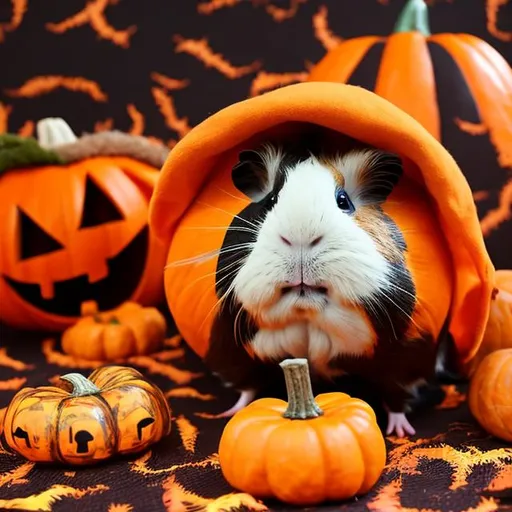 Prompt: Guinea pig halloween