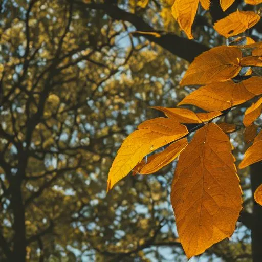 Prompt: A tree with brown leaves