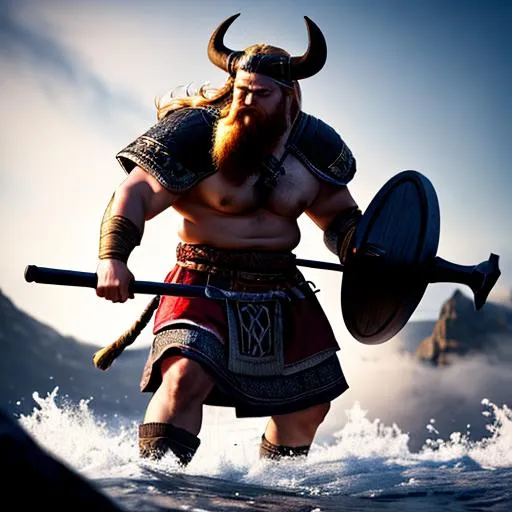 Prompt: Photo of a viking whipping a evil powerful human-shaped demon. High-res, perfect composition. UHD, 8k, ultra realistic, 4k quality, {sharp focus}, Pulitzer Prize for Feature Photography, Sony World Photography Awards, Monovisions, IPA, National Geographic.