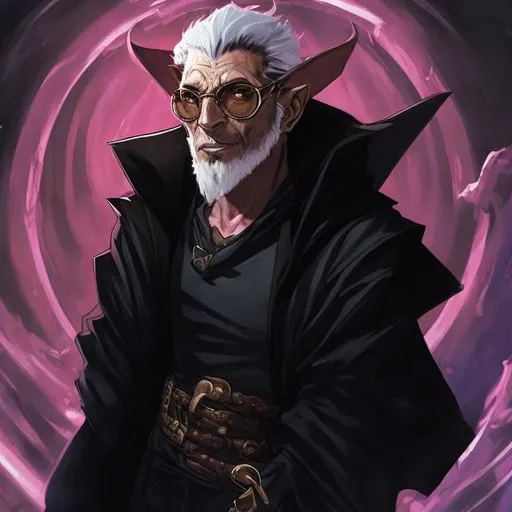 Prompt: A Dungeons and Dragons inspired portrait of a gnome wizard that looks like Jeff Goldblum, lying backwards, with a black shirt unbuttoned.