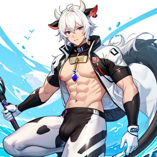 Prompt: Cow human hybrid (male)