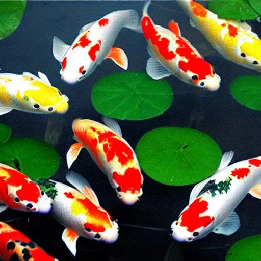 Prompt: pretty koi fish 
