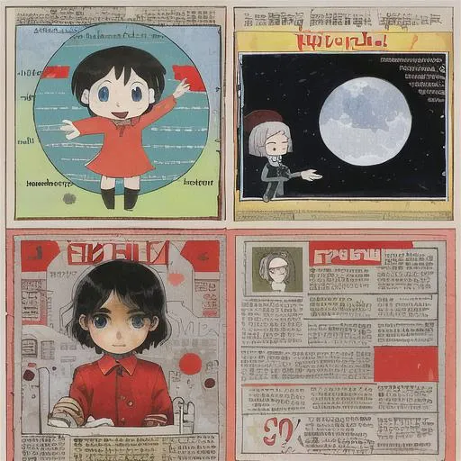 Prompt: soviet children's journal page