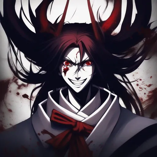 Prompt: Retsu Unohana, bankai, detailed epic, dark lighting , red, blood, crazy smile 