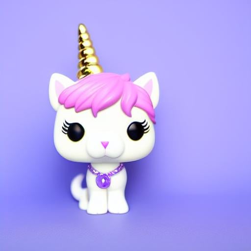 Funko pop unicorn kitten figurine, made of plastic,... | OpenArt