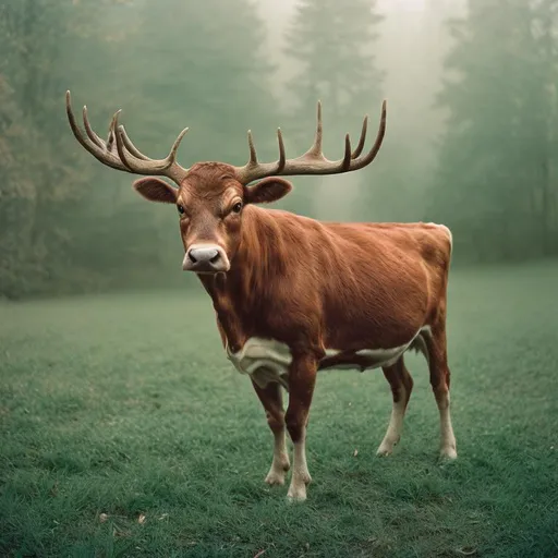 Prompt: cow-deer hybrid 