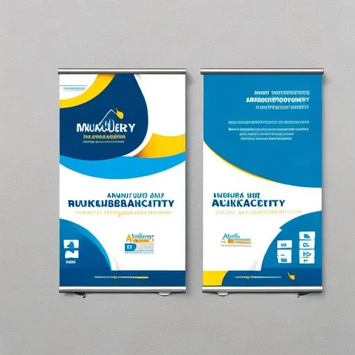 Prompt: Here are two banner designs for Muktar Accountancy and Consultancy Service Firm:
Banner 1: 1m x 1.3m
[Banner 1This banner design features a clean and professional look with a focus on the company's services. The background is a solid color with the company's logo and tagline prominently displayed. The banner also includes a list of the company's services and a call-to-action to contact them for more information.
Banner 2: 1m x 1m
[Banner 2This banner design features a slideshow of images representing the company's services. The images are high-quality and visually striking, with a focus on natural elements. The banner also includes the company's logo and tagline, as well as a call-to-action to contact them for more information.Both banner designs are visually appealing and informative, providing potential clients with a clear understanding of the company's services and how to contact them. The first banner 
design is simple and straightforward, while the second banner design is more visually engaging with the slideshow of images.
