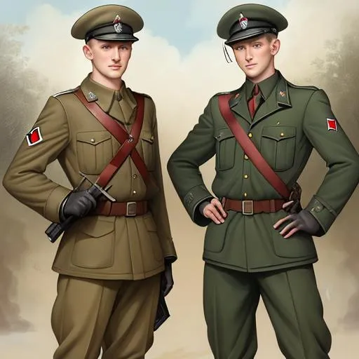 Prompt: World War Two German soldier style of Brothers Hildebrandt