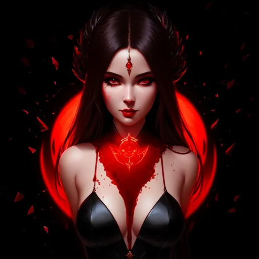 Prompt: evil goddess of blood, illustration, artstation, dynamic soft lighting, high-res, 4k, stylistic