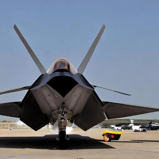 Prompt: Photo of the world’s strongest f22
 fighter jet. 