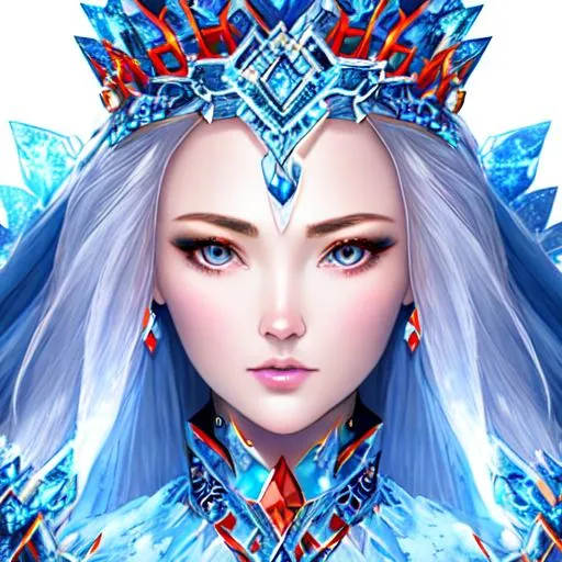 fire and ice princess, closeup