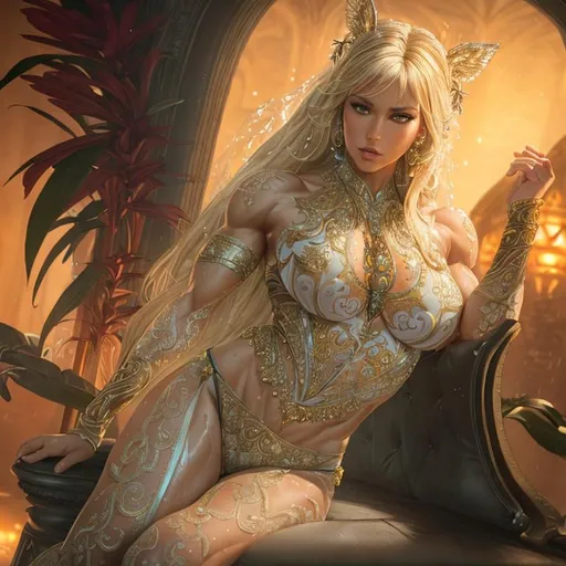 Prompt: {{{{highest quality full body splash art masterpiece, hyperrealistic, hyperrealism, {{female character}}, intricately hyperdetailed, hyperrealistic intricate details, muscular muscle definition female body, wet with sweats all over her body, perfect face, perfect body, thick hairy armpits, perfect anatomy, perfect composition, approaching perfection,, Detailed and Intricate, Detailed Render, 3D Render, Unreal Engine, by Greg Rutkowski, Concept Art

}}}}