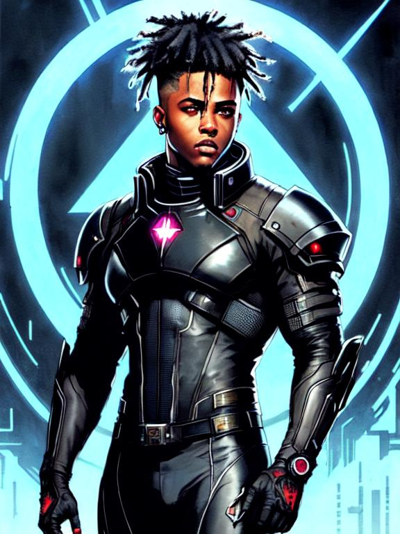 Xxxtentacion from Mass Effect, cyberpunk, full body,... OpenArt