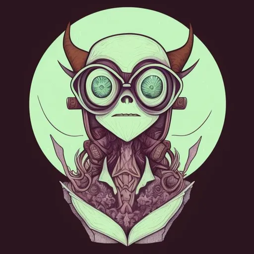 Prompt: Hipster alien 